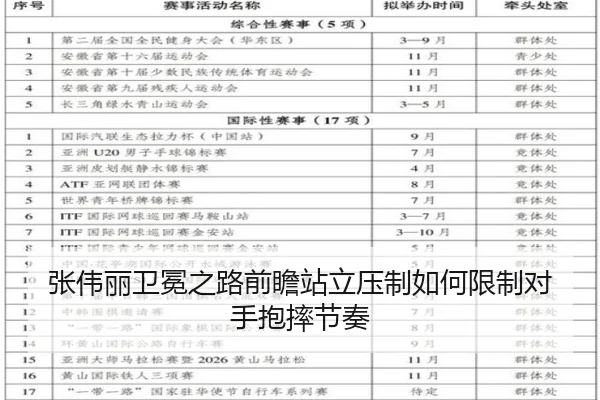 张伟丽卫冕之路前瞻站立压制如何限制对手抱摔节奏